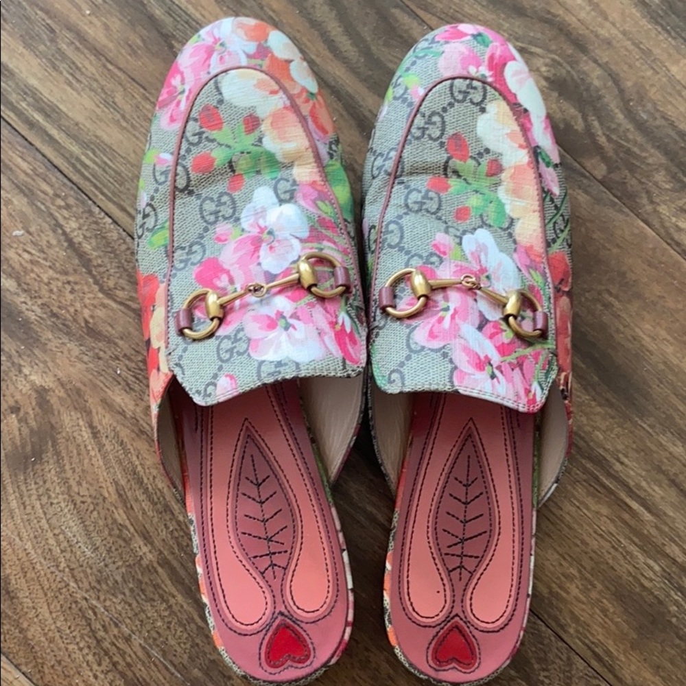 Gucci Blooms Printed Mules